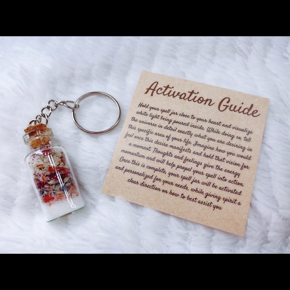 Love & Attract Spell Jar Keychain